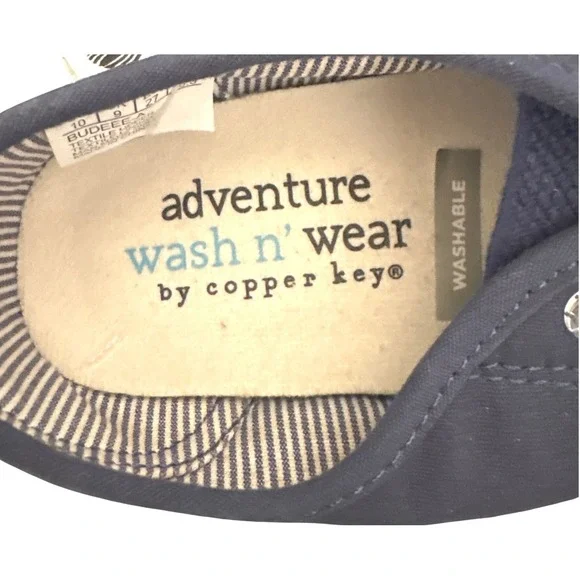 Copper‎ Key Kids Size 10 Navy Blue Canvas Slip On Sneakers - Picture 6 of 6